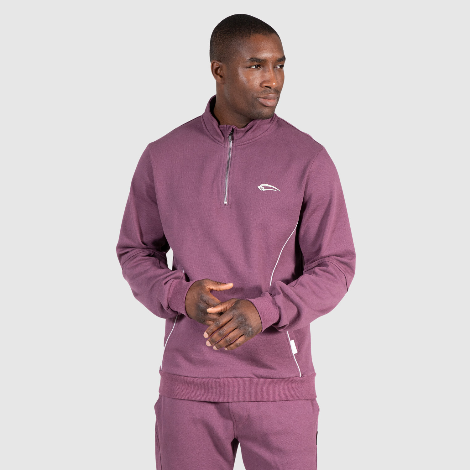 Толстовка SMILODOX Pikee Half Zip Jones, фиолетовый