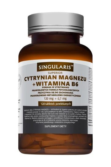 Singularis Superior, Цитрат магния + витамин B6, 120 таблеток