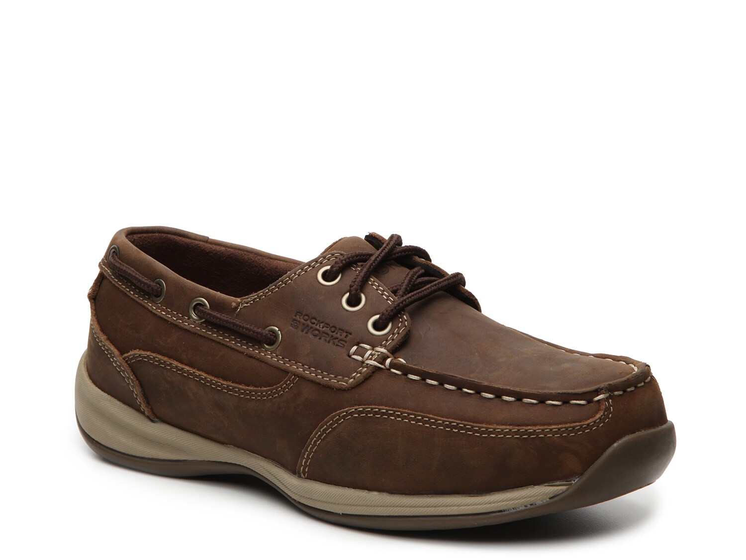 Ботинки Rockport повседневные кожаные на шнуровке, коричневый