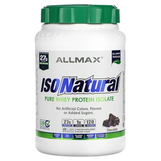 

Изолят сывороточного белка ALLMAX IsoNatural Pure шоколад, 907г