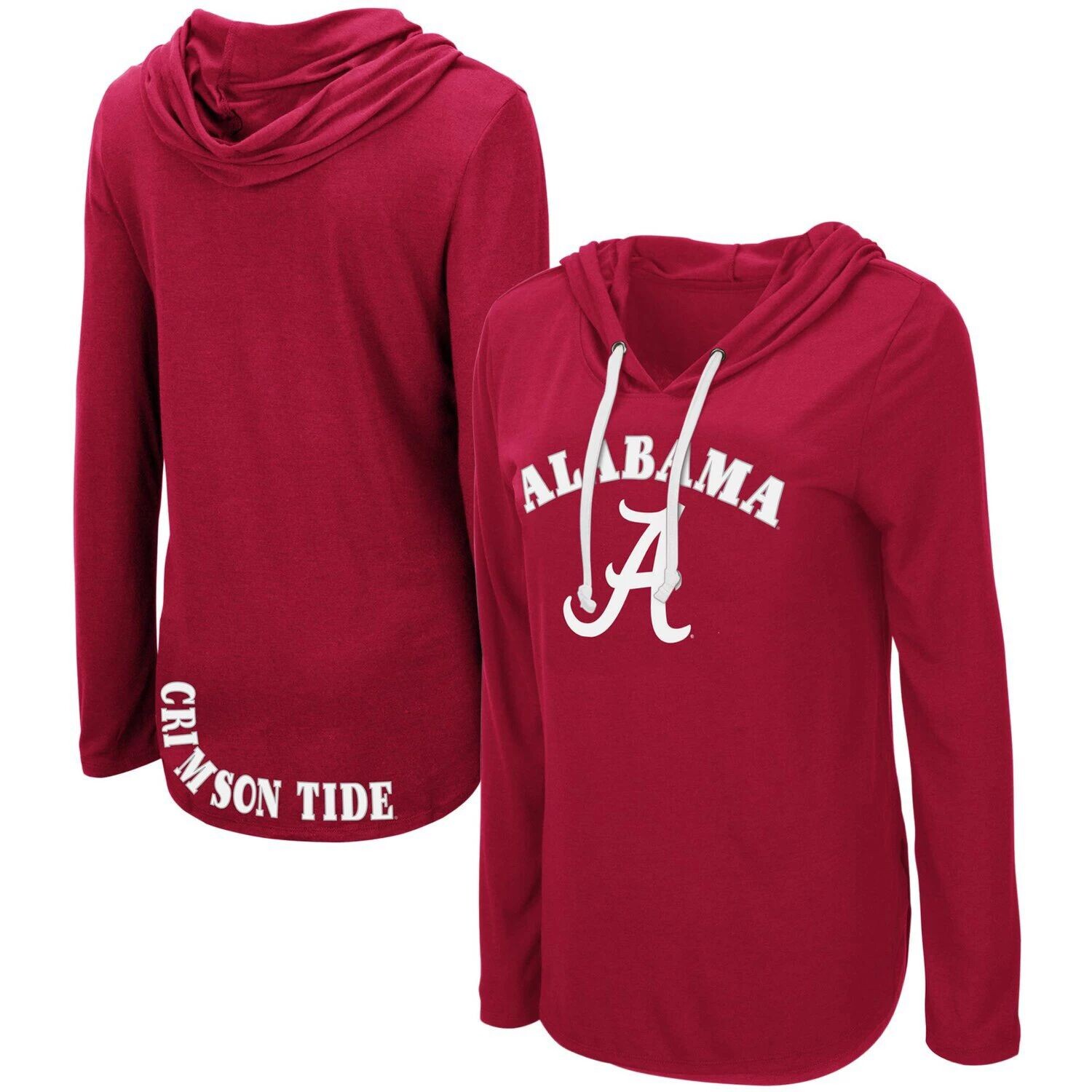 

Женская футболка с капюшоном и длинными рукавами Colosseum Crimson Alabama Crimson Tide My Lover Colosseum