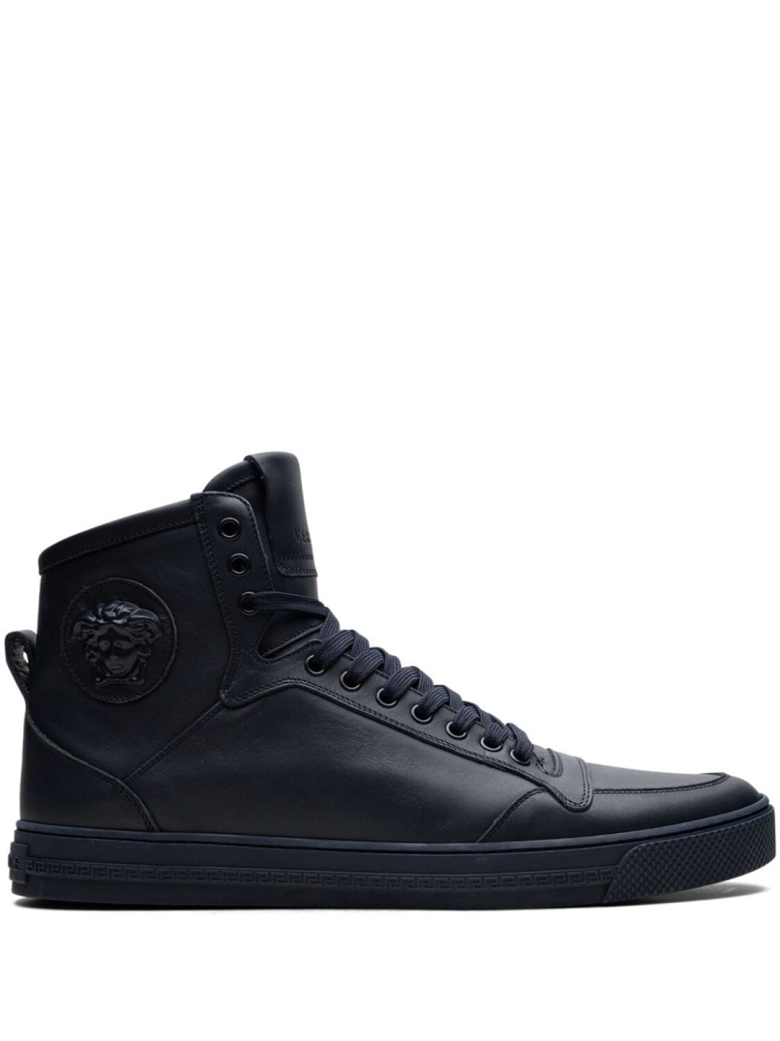 

Высокие кожаные кроссовки Versace "Navy", синий