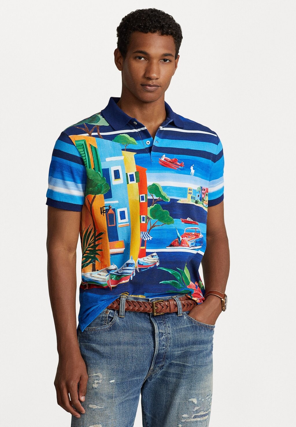 

Поло Short Sleeve Polo Ralph Lauren, цвет blue/multi-coloured