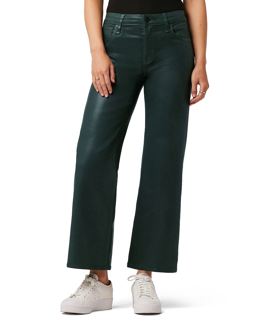 цена Широкие джинсы до щиколотки с высокой посадкой и покрытием Hudson Rosie Hudson Jeans, зеленый
