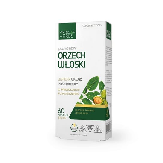 

Грецкий орех 520 мг 60 капсул Medica Herbs Пищеварительная система