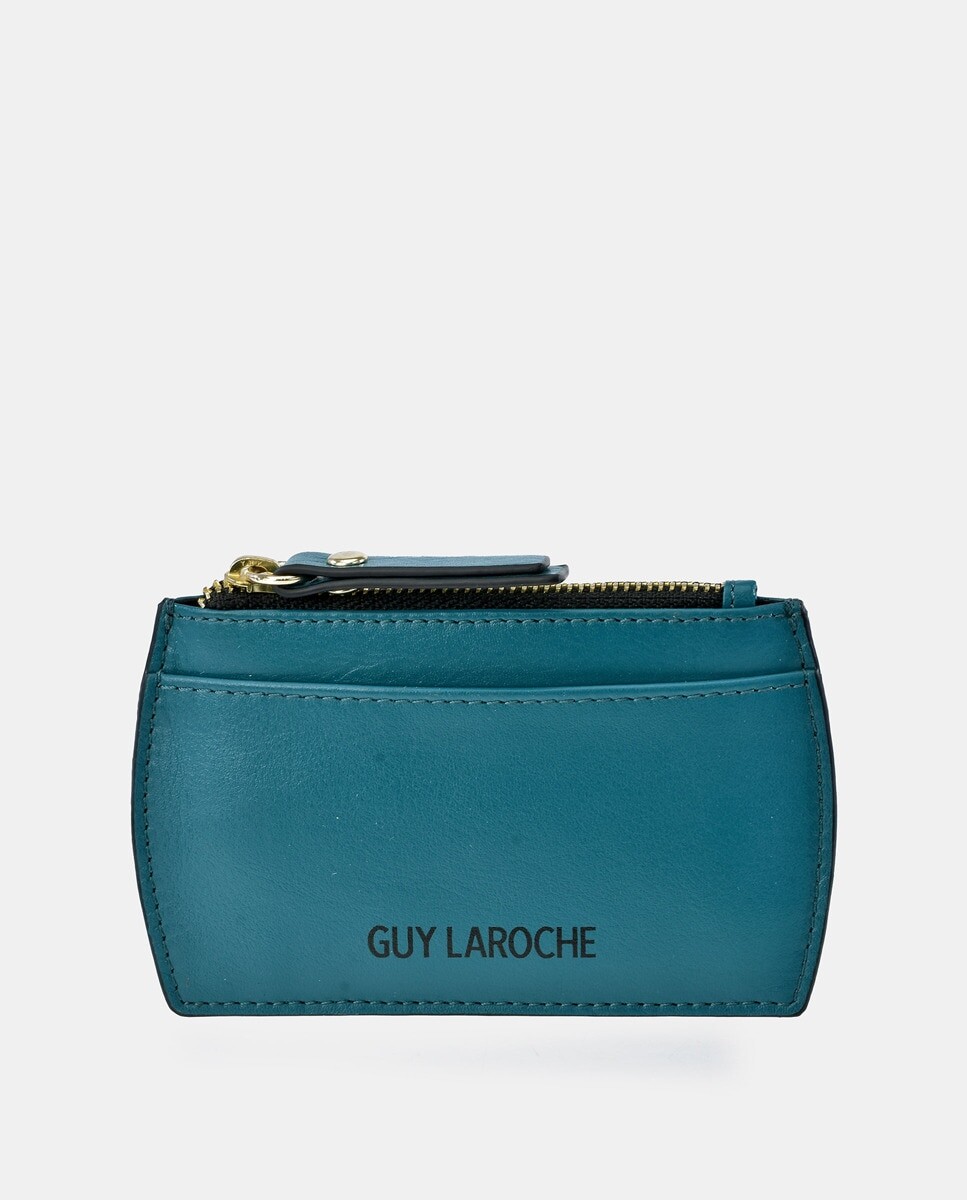 

Визитница из зеленой кожи с портмоне Guy Laroche, зеленый