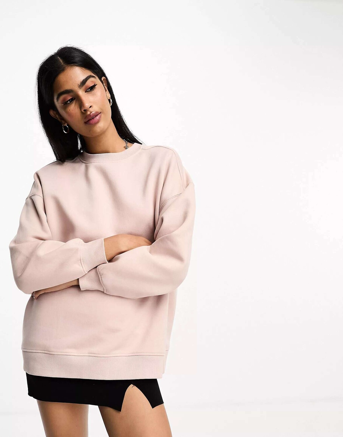 

Розовая толстовка оверсайз Stradivarius, Розовый