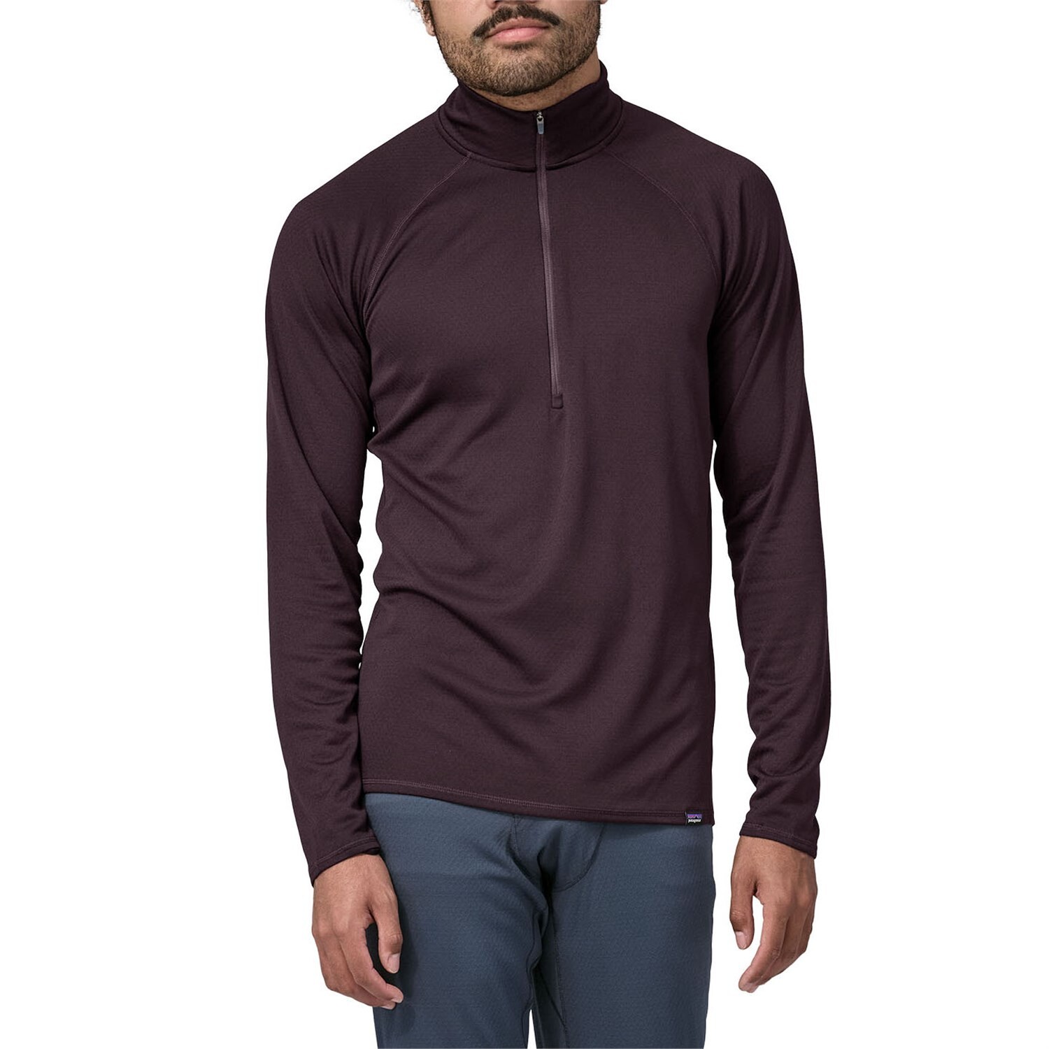 

Топ Patagonia Capilene Midweight Zip-Neck, цвет Obsidian Plum