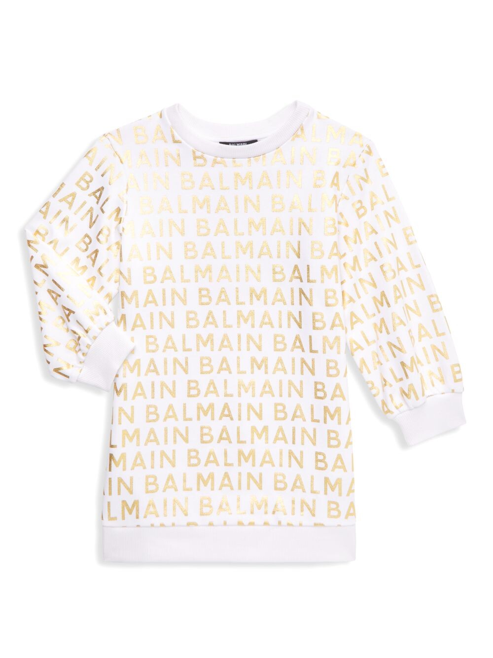 

Толстовка с логотипом для маленьких девочек и девочек Balmain, белый