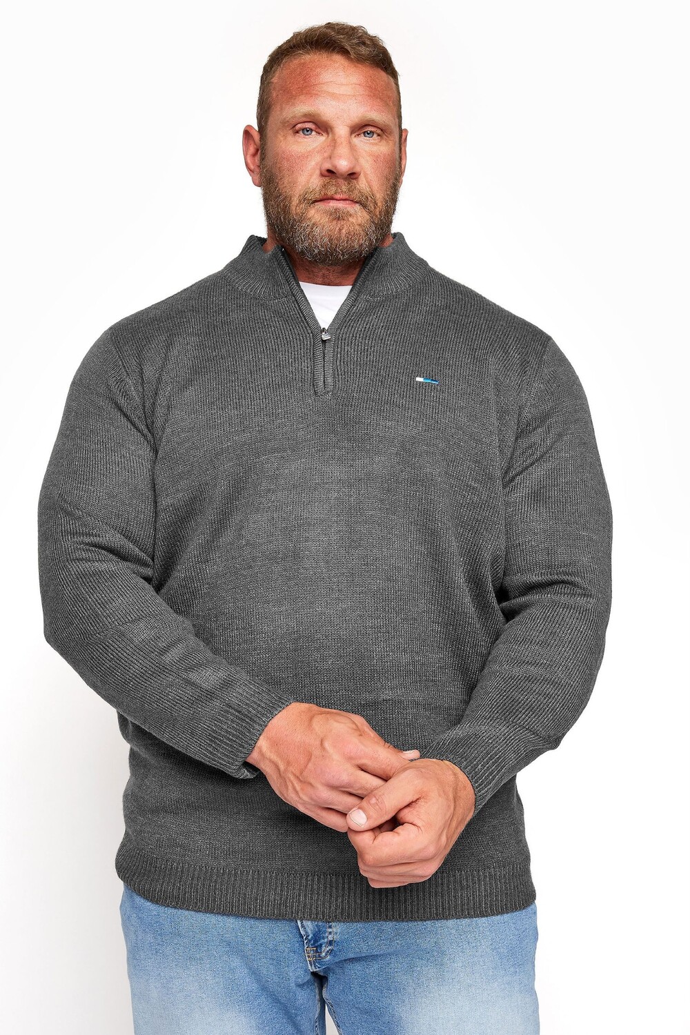 

Свитера Харрингтон BadRhino Big & Tall, серый