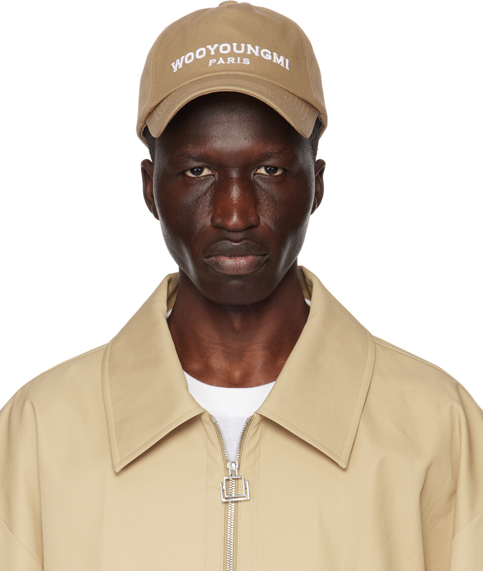 

Бежевая кепка с вышивкой Wooyoungmi, цвет Beige
