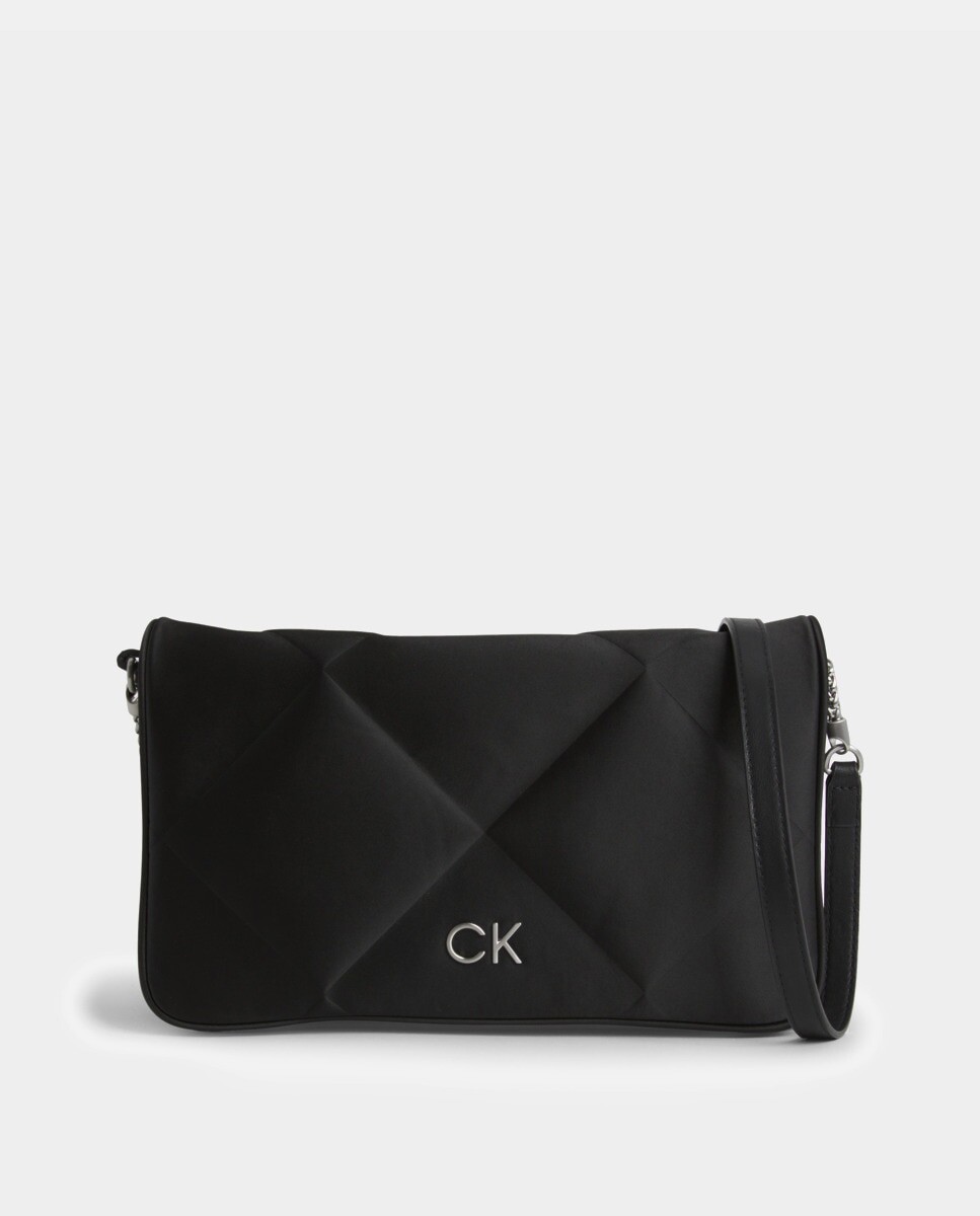 

Сумка на плечо из стеганого атласа черного цвета Calvin Klein, черный