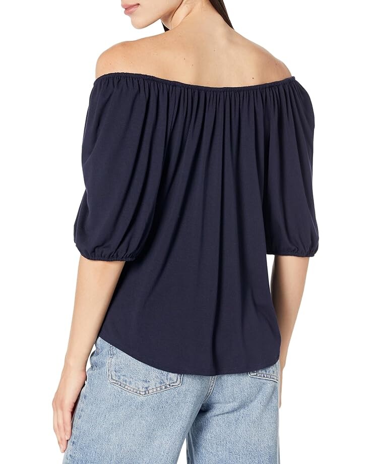 

Топ Karen Kane Knit Peasant Top, темно-синий