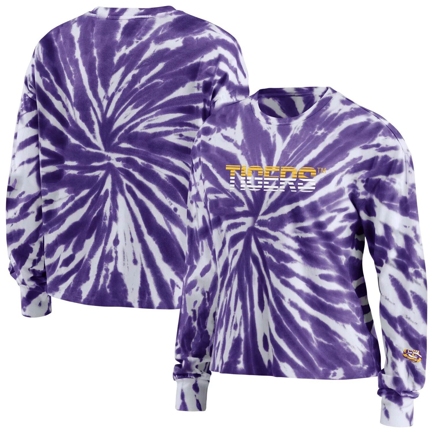 

Женская WEAR by Erin Andrews Фиолетовая футболка с длинным рукавом LSU Tigers Tie-Dye, Фиолетовый