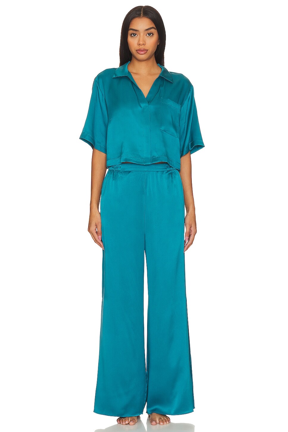 

Брюки LUNYA Washable Silk High Rise Set, цвет Slope Teal