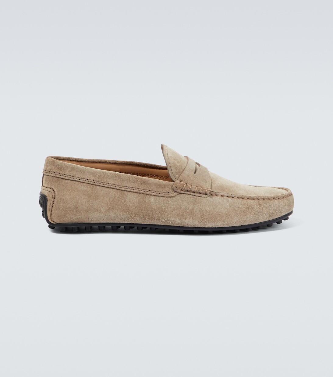 

Замшевые мокасины Gommino Tod's, бежевый