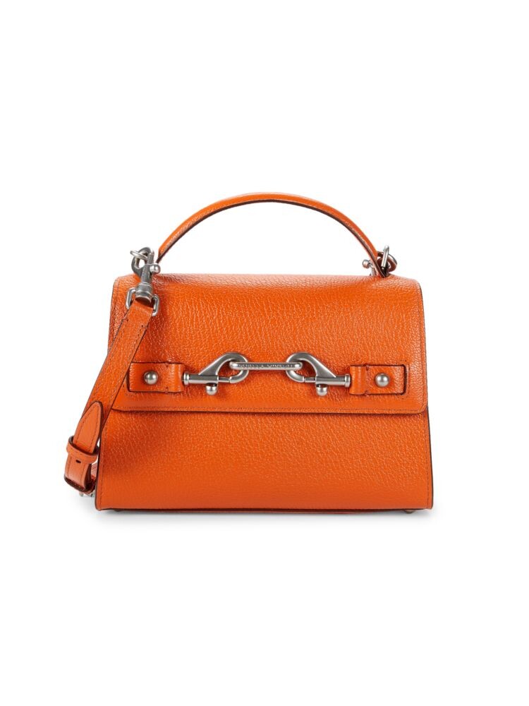 

Кожаная сумка Lou с верхней ручкой Rebecca Minkoff, цвет Mandarin Orange