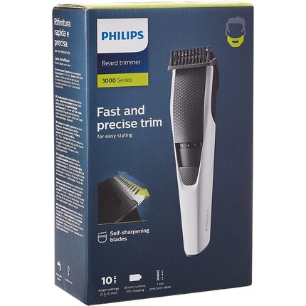 триммер для бороды philips bt3206 14 белый черный Bt3206/14 Черный/Серебристый, Philips