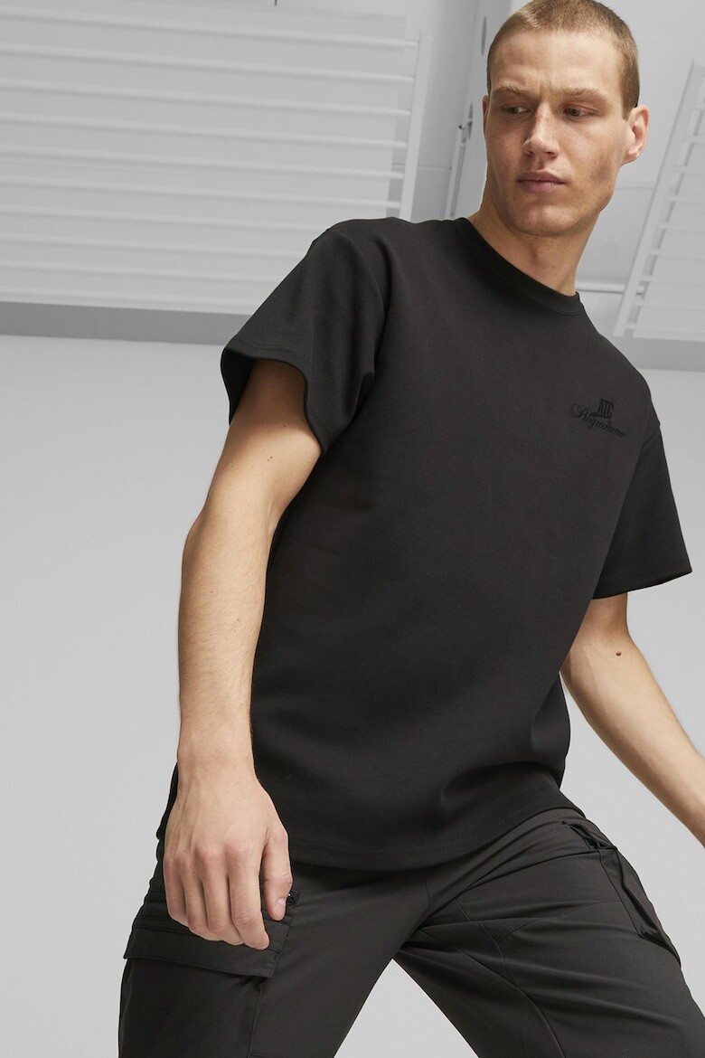 

Хлопковая баскетбольная футболка «Выше облаков» Puma, черный