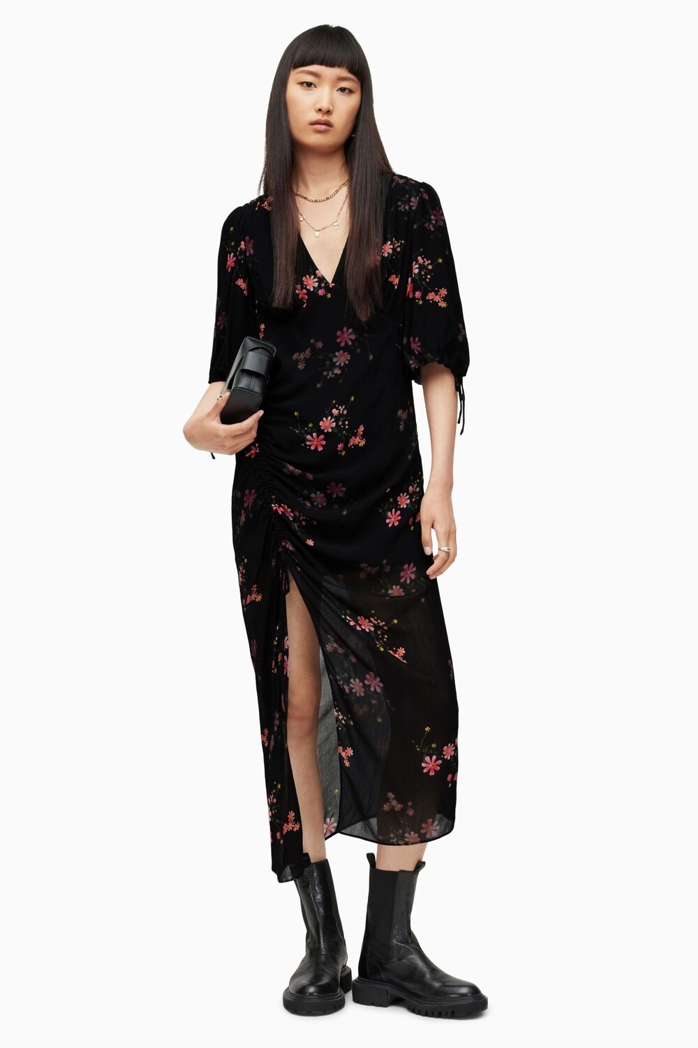 

AllSaints Safiya Solanio черное платье All Saints, черный
