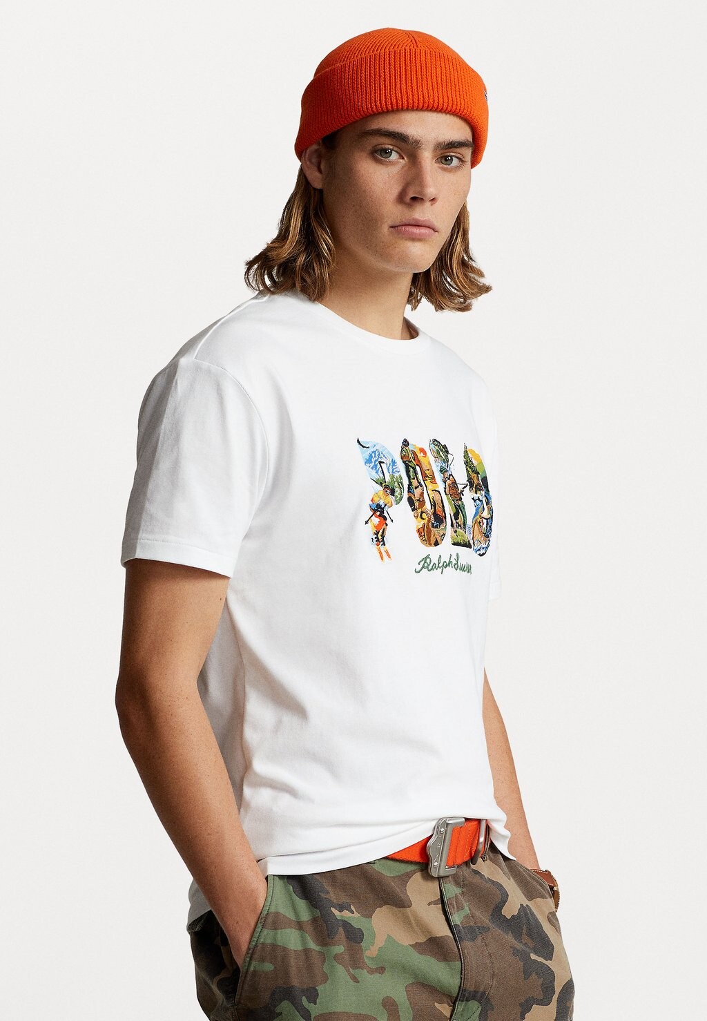 

Футболка с принтом Short Sleeve Polo Ralph Lauren, белый
