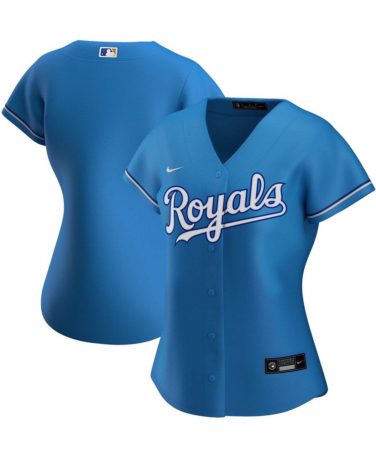 

Женская голубая футболка команды Kansas City Royals, альтернативная реплика Nike