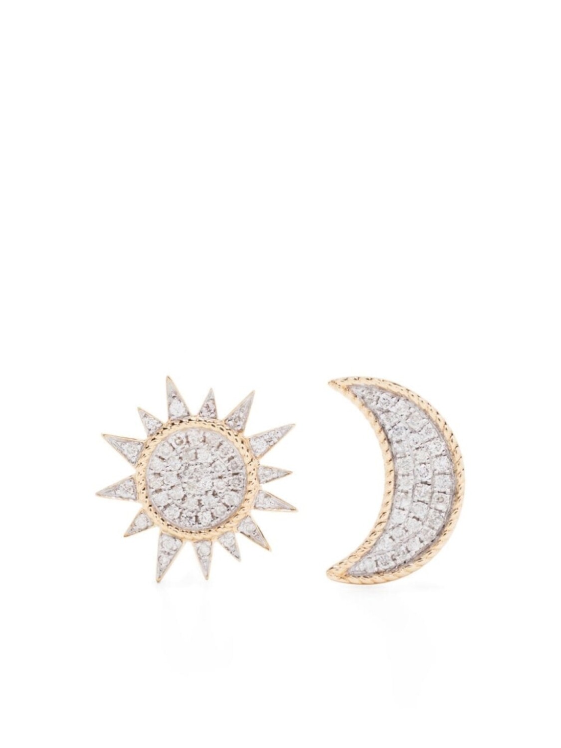 

Серьги Soleil & Lune из желтого золота с бриллиантами Yvonne Léon, золотой