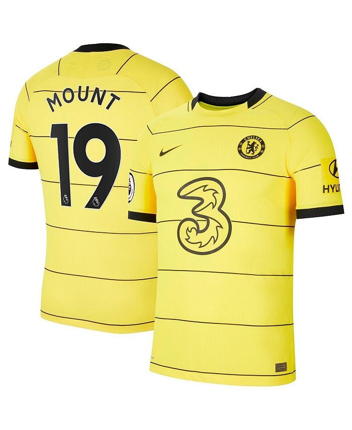 

Мужская выездная майка Mason Mount Yellow Chelsea 2021/22 Vapor Match Player Nike, желтый