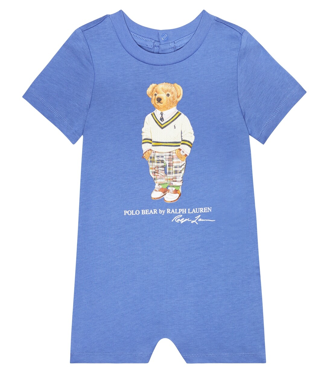 

Комбинезон из хлопкового джерси baby polo bear Polo Ralph Lauren Kids, синий