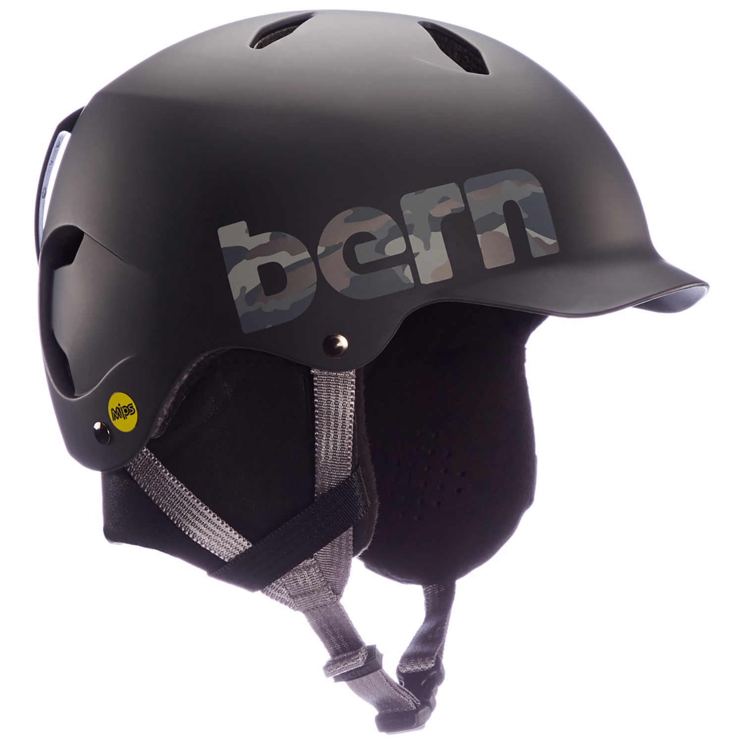 Лыжный шлем MIPS Bern, матовый черный