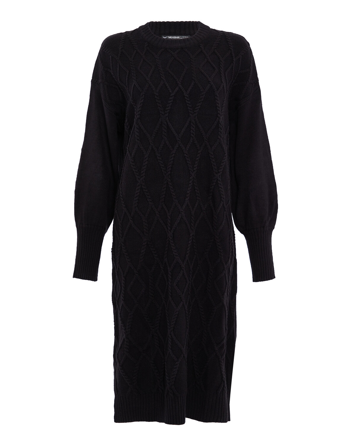 

Платье Threadbare Strick THB Harley Cable Knit Midi, черный