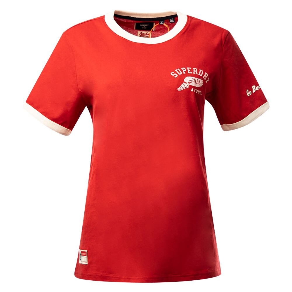 

Футболка Superdry Vintage Athletic Ringer, красный