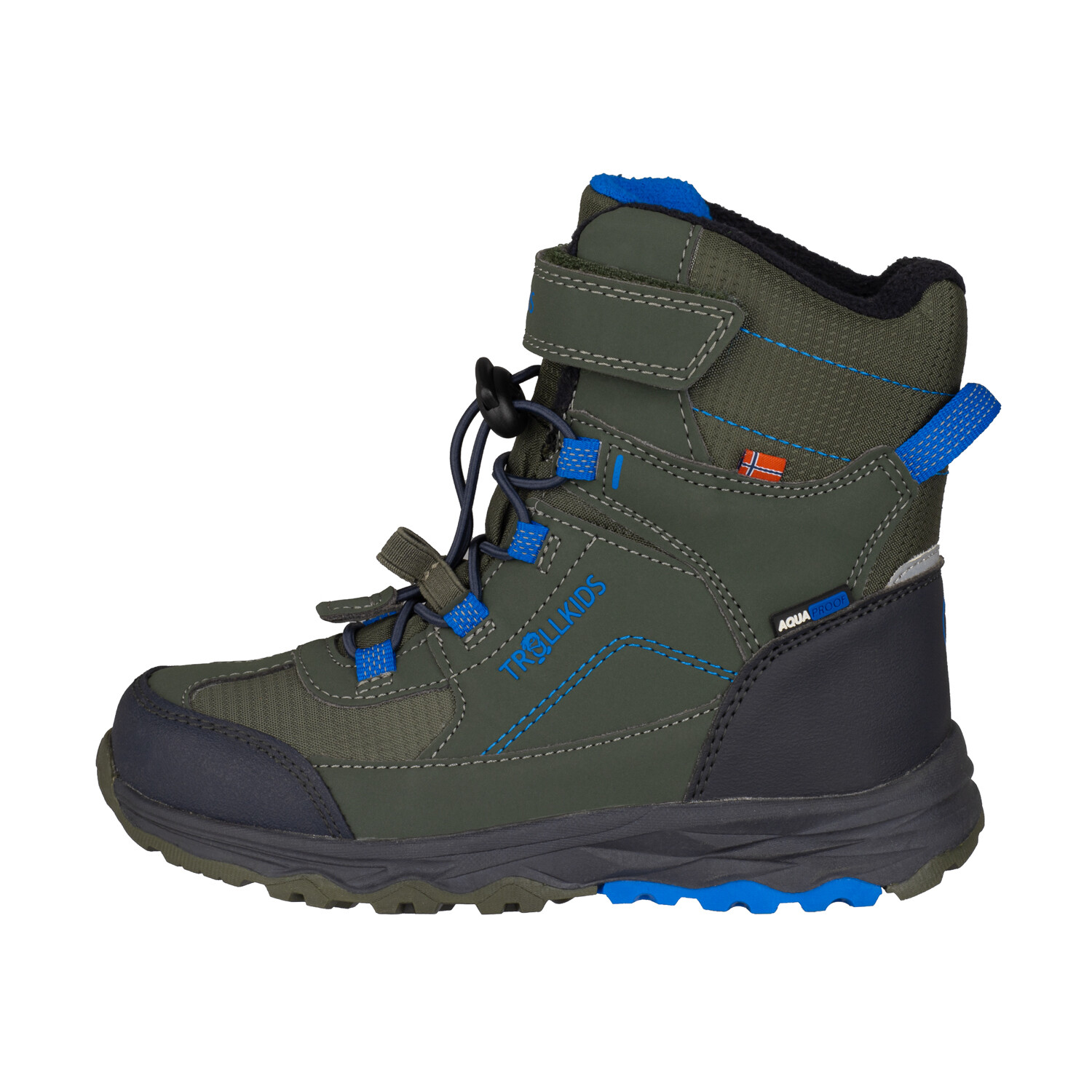 

Ботинки Trollkids Winterschuhe Hafjell, цвет Efeugrün/Mittelblau/Schwarz