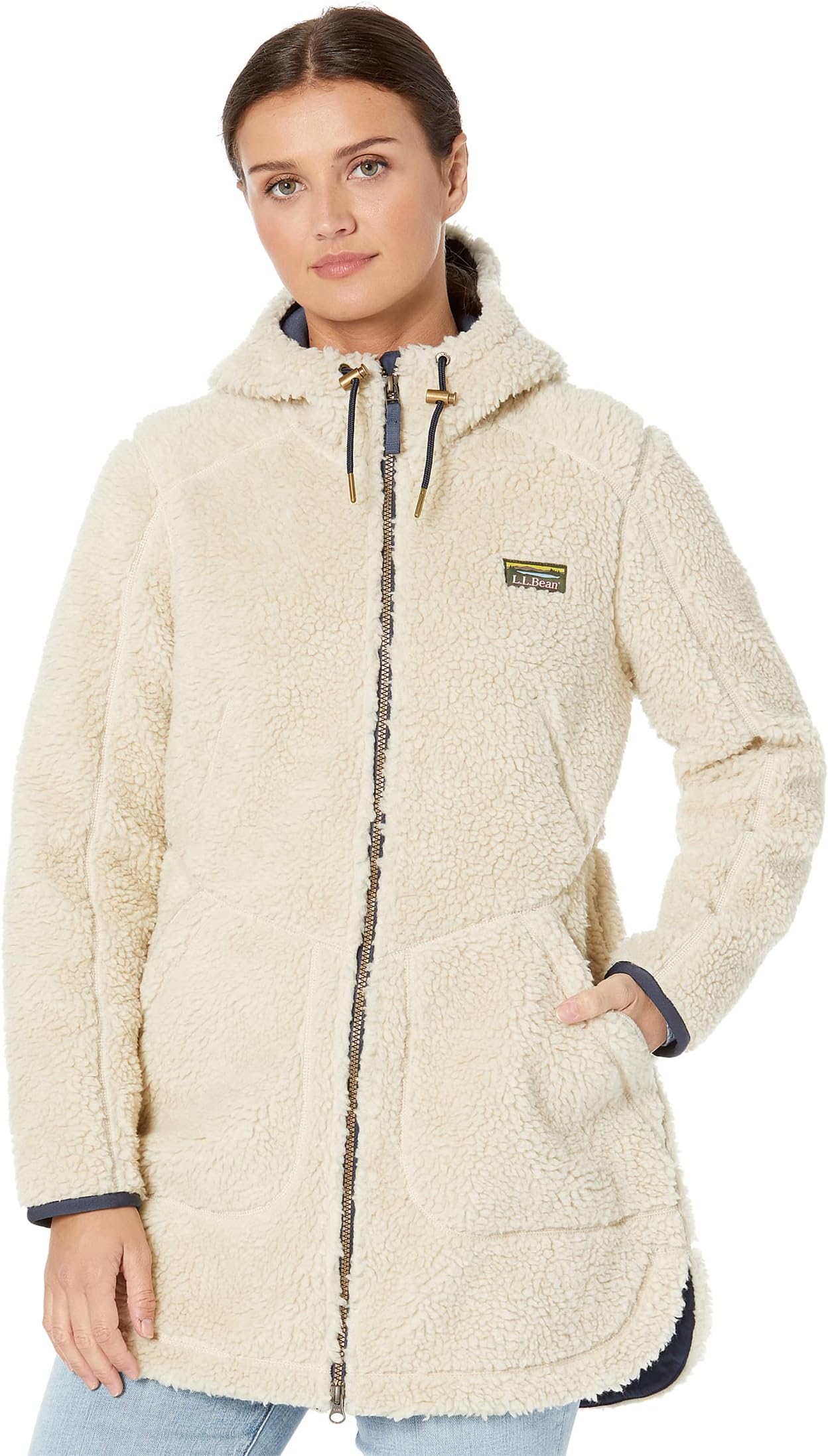 Куртка Petite Mountain Pile Fleece Coat L.L.Bean, цвет Natural