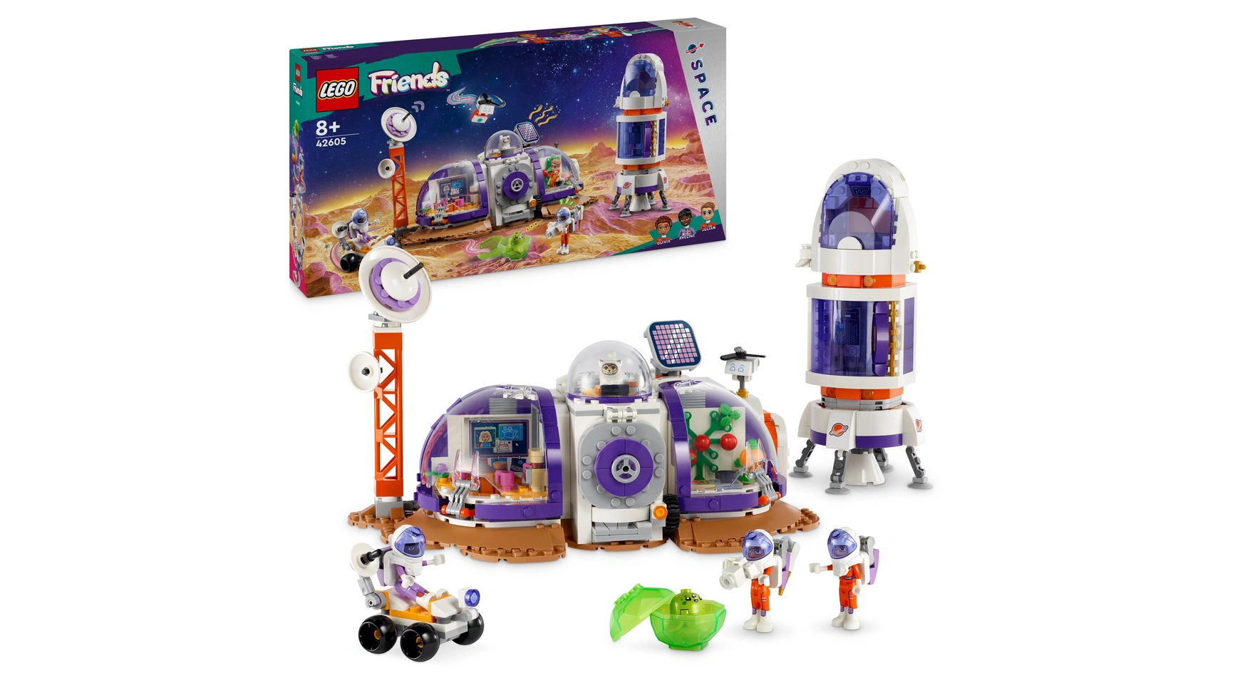 Lego Friends Марсианская космическая база с ракетами, космическая игрушка конструктор lego city космическая миссия для исследования марса 60354