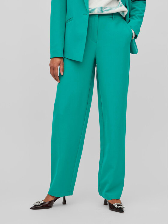 Широкие брюки из ткани Vila, зеленый широкие брюки vila фиолетовый