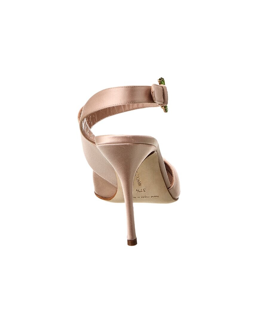 

Атласные туфли Manolo Blahnik Hafela 105, бежевый