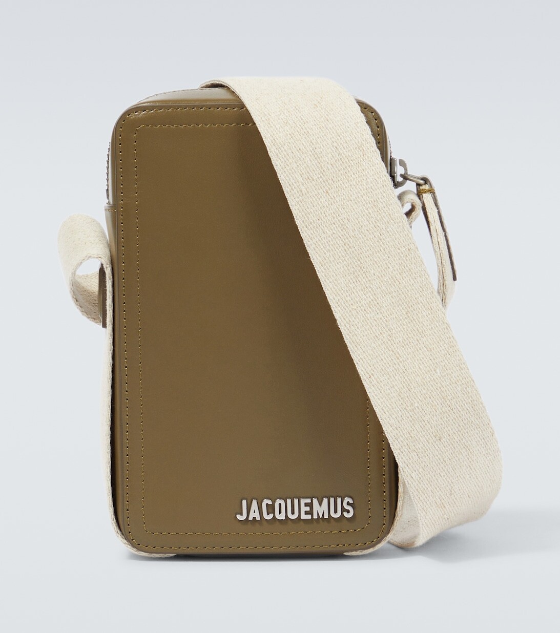

Вертикальная кожаная сумка Le Cuerda Jacquemus, нейтральный