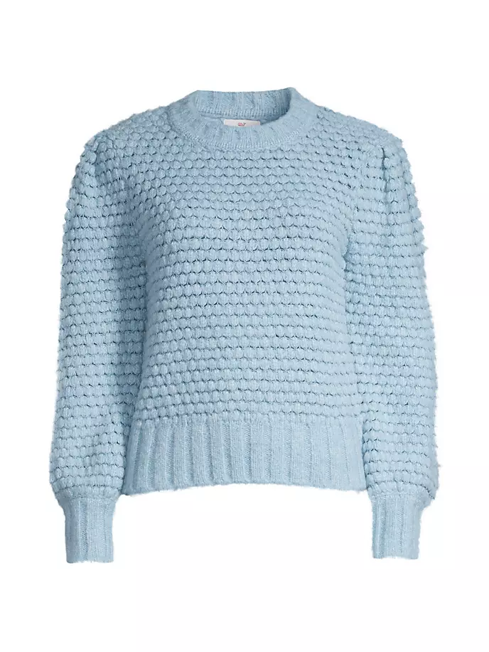 

Свитер с вышивкой попкорн Vineyard Vines, цвет jake blue heather