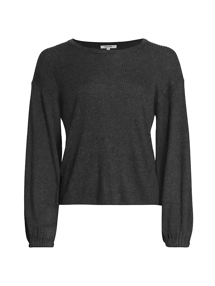 

Свитер вязки Джорджи в рубчик Splendid, цвет heather charcoal