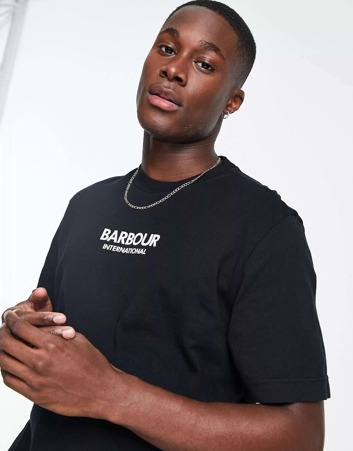 

Черная футболка с логотипом Barbour International Formula, Черный