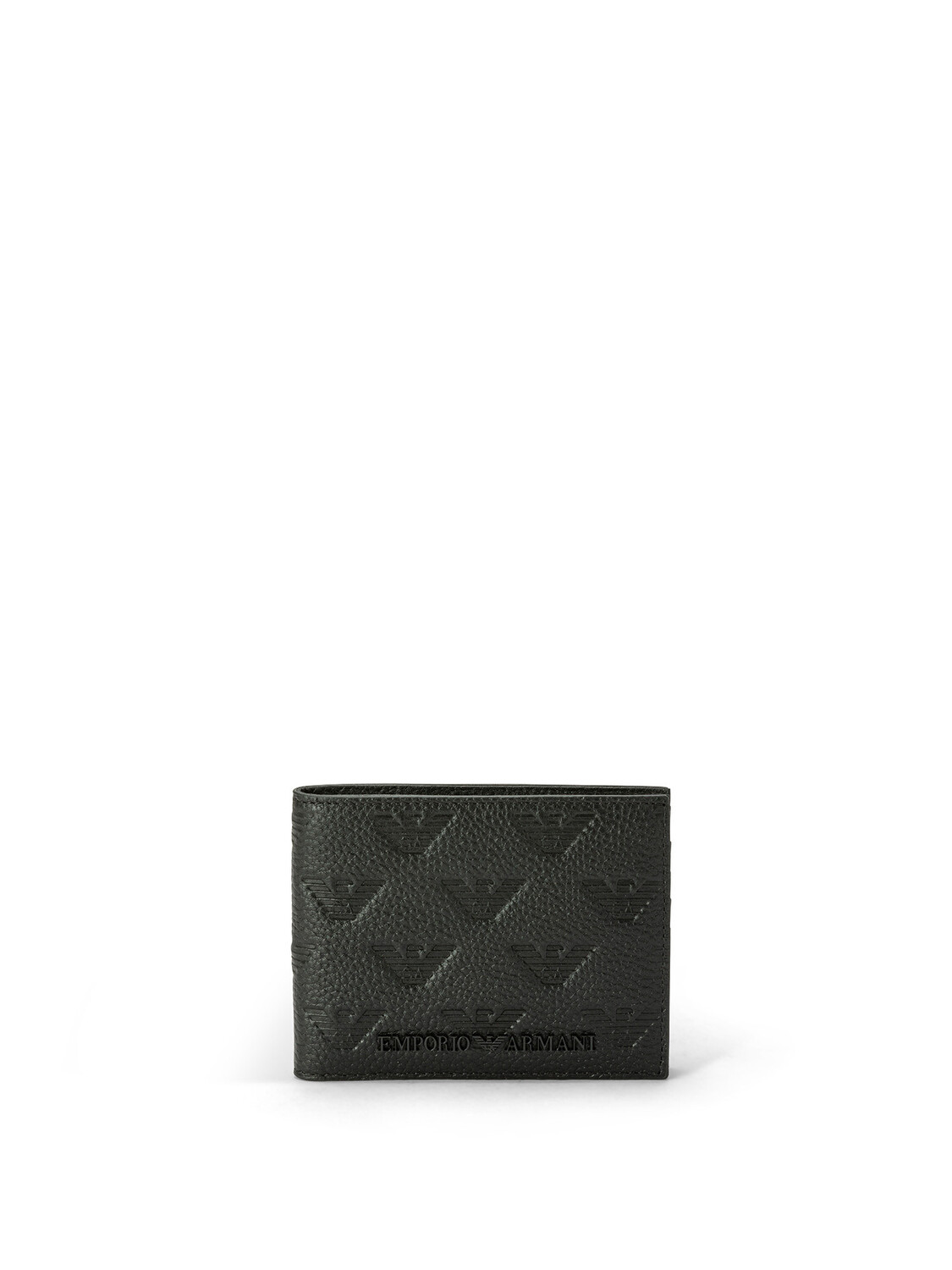 

Emporio Armani кожаный кошелек с логотипом орла по всей поверхности, черный