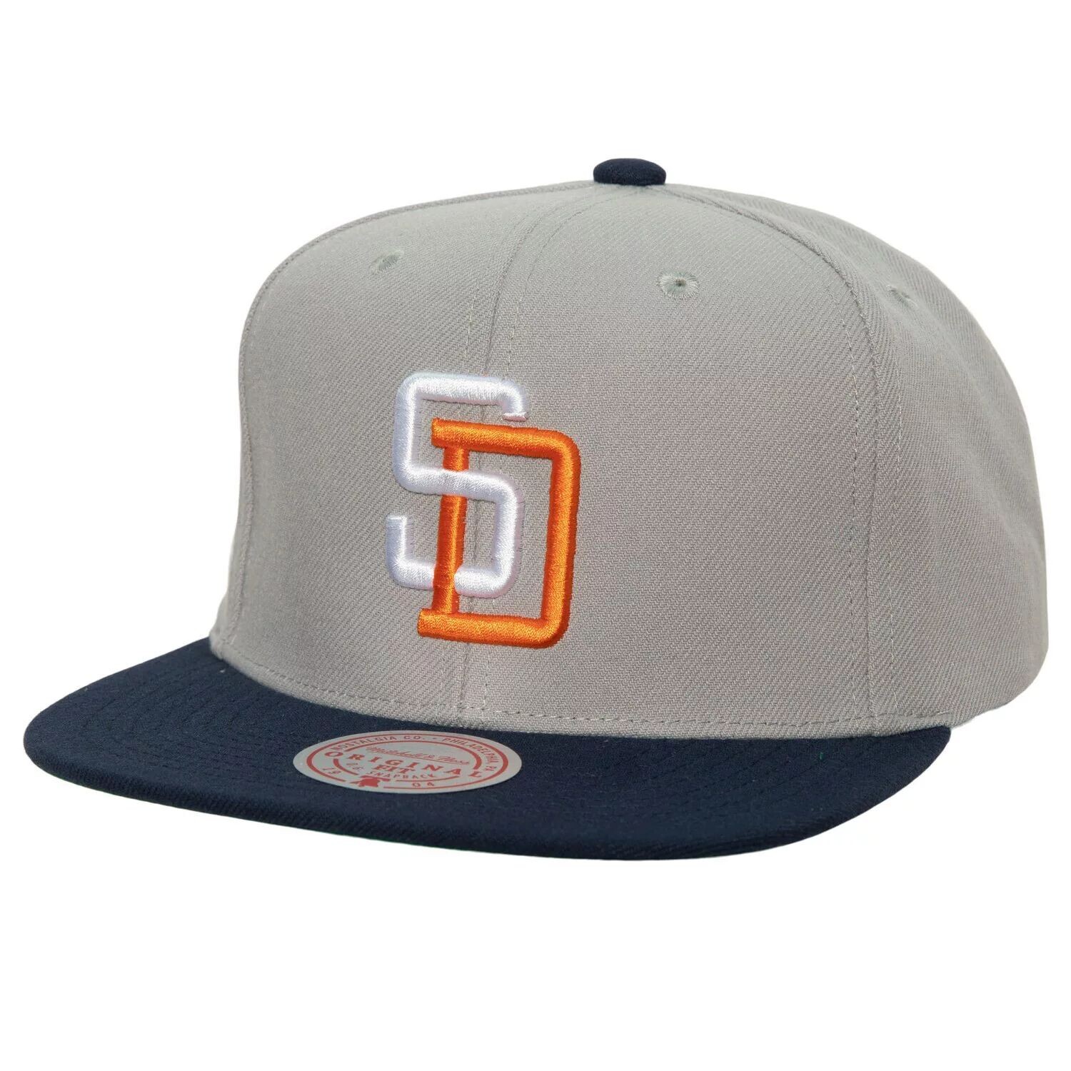 

Мужская выездная бейсболка Mitchell & Ness Grey San Diego Padres Cooperstown Collection Away Snapback