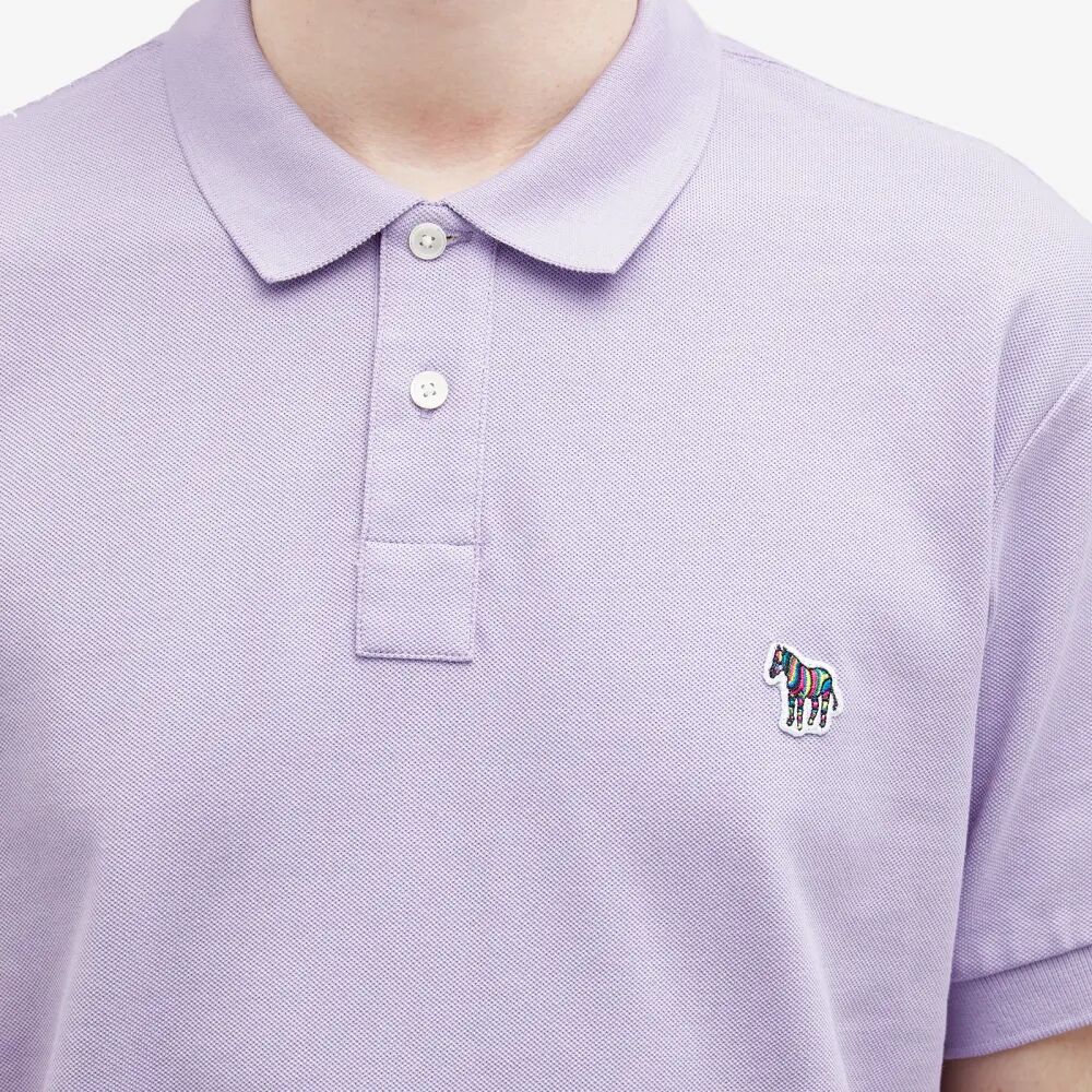 Paul Smith Рубашка-поло с зеброй, фиолетовый