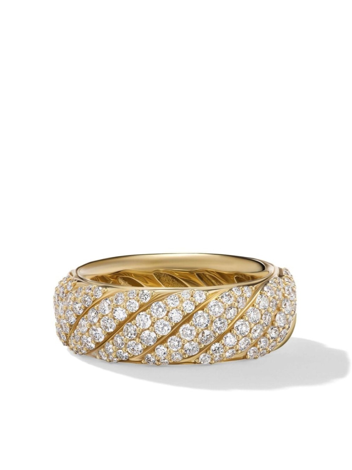 

Кольцо Sculpted Cable из желтого золота с бриллиантами David Yurman, золотой
