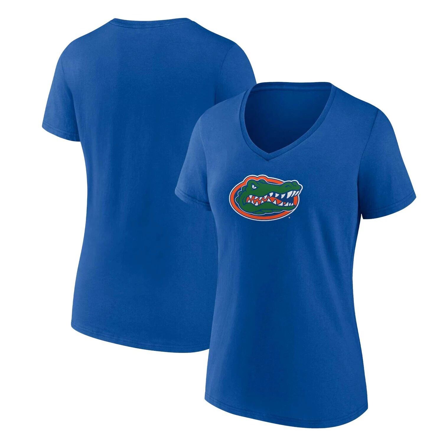 

Женская футболка с v-образным вырезом и логотипом Fanatics Royal Florida Gators Evergreen Fanatics