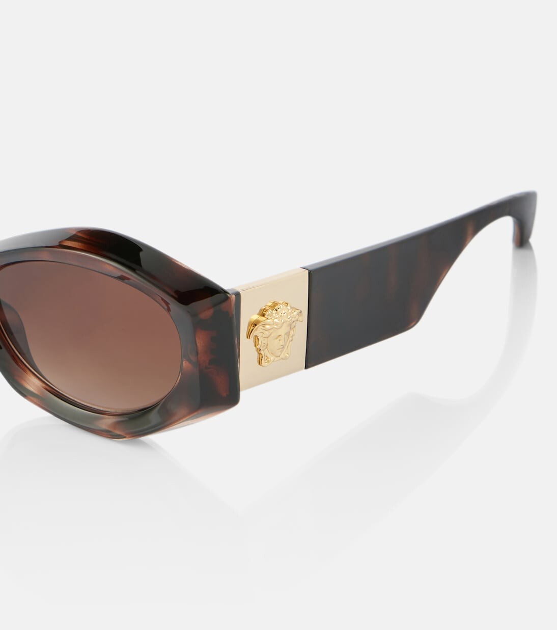 

Овальные солнцезащитные очки Medusa Plaque Versace, коричневый