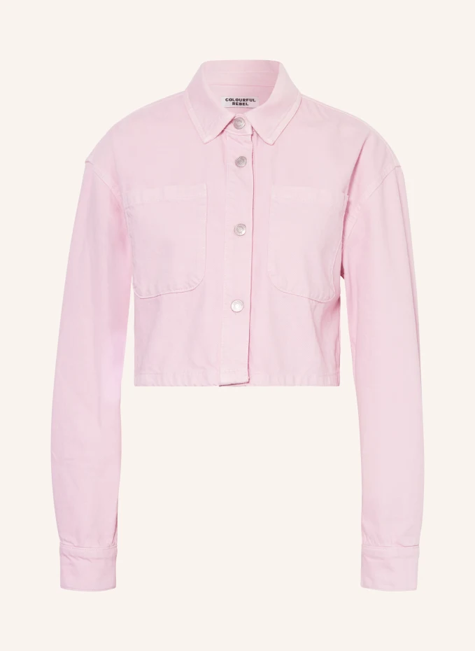 Укороченная джинсовая куртка olle Colourful Rebel, розовый