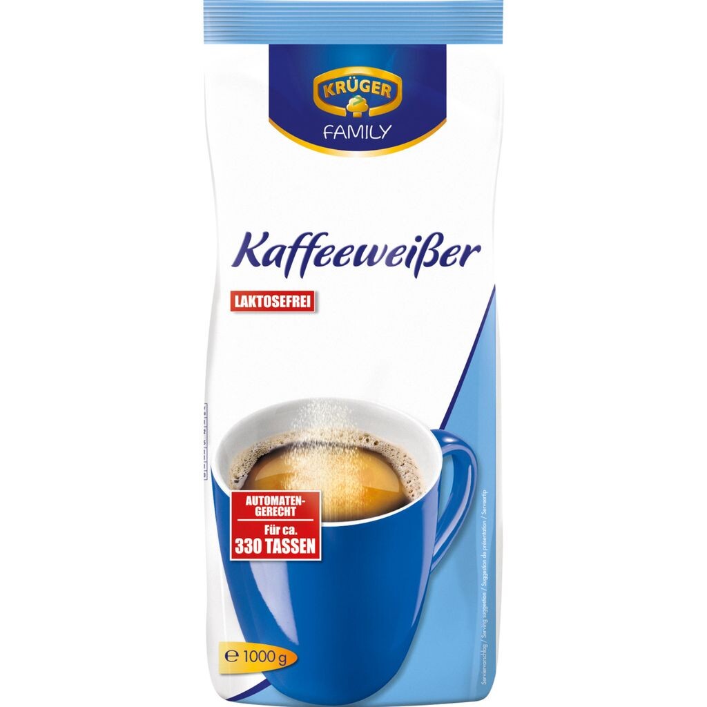 

Сливки для кофе Krüger, сливки для кофе без лактозы (мешок 1 кг) + блок usy