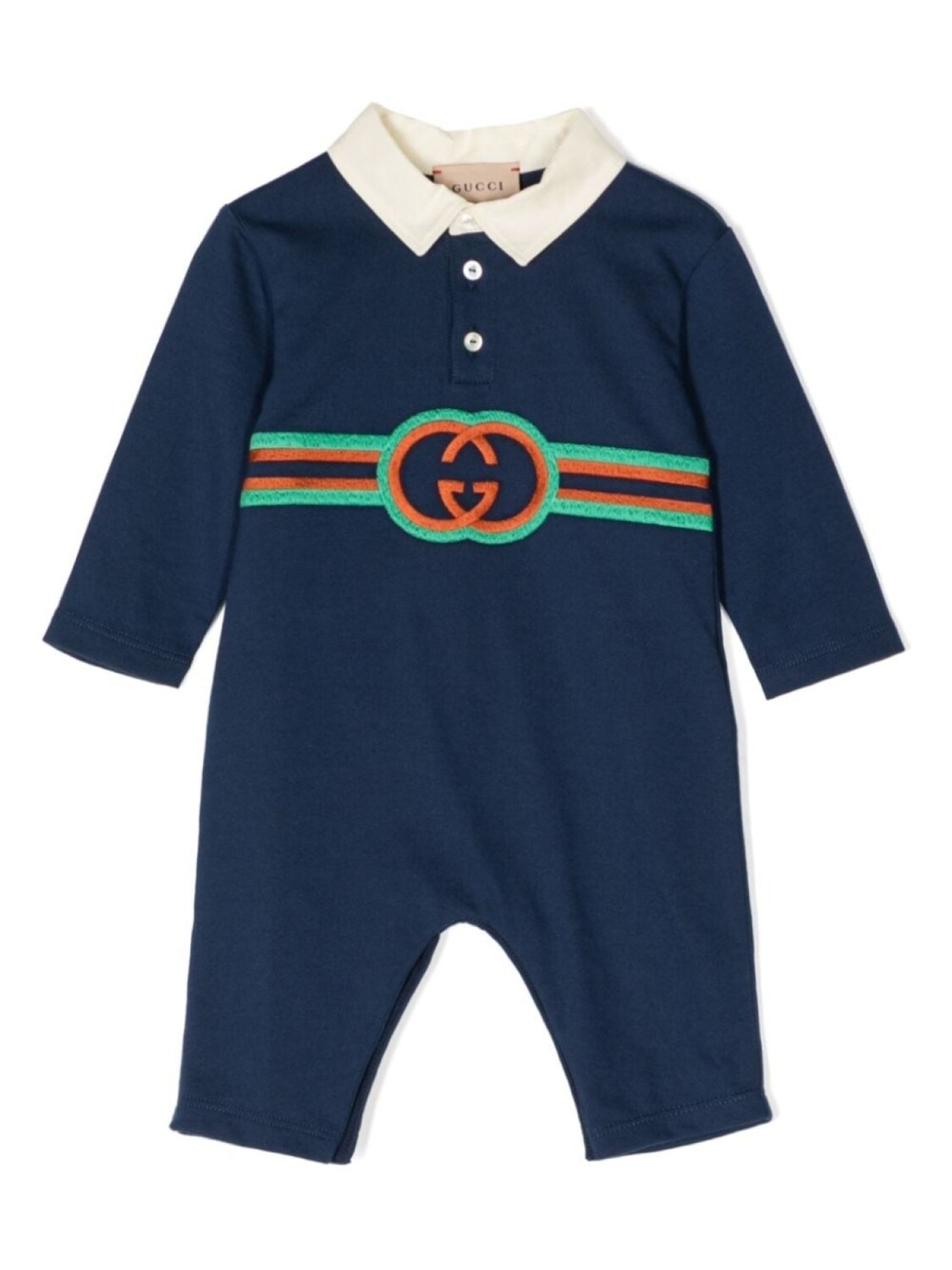

Gucci Kids боди с пряжкой interlocking G, синий
